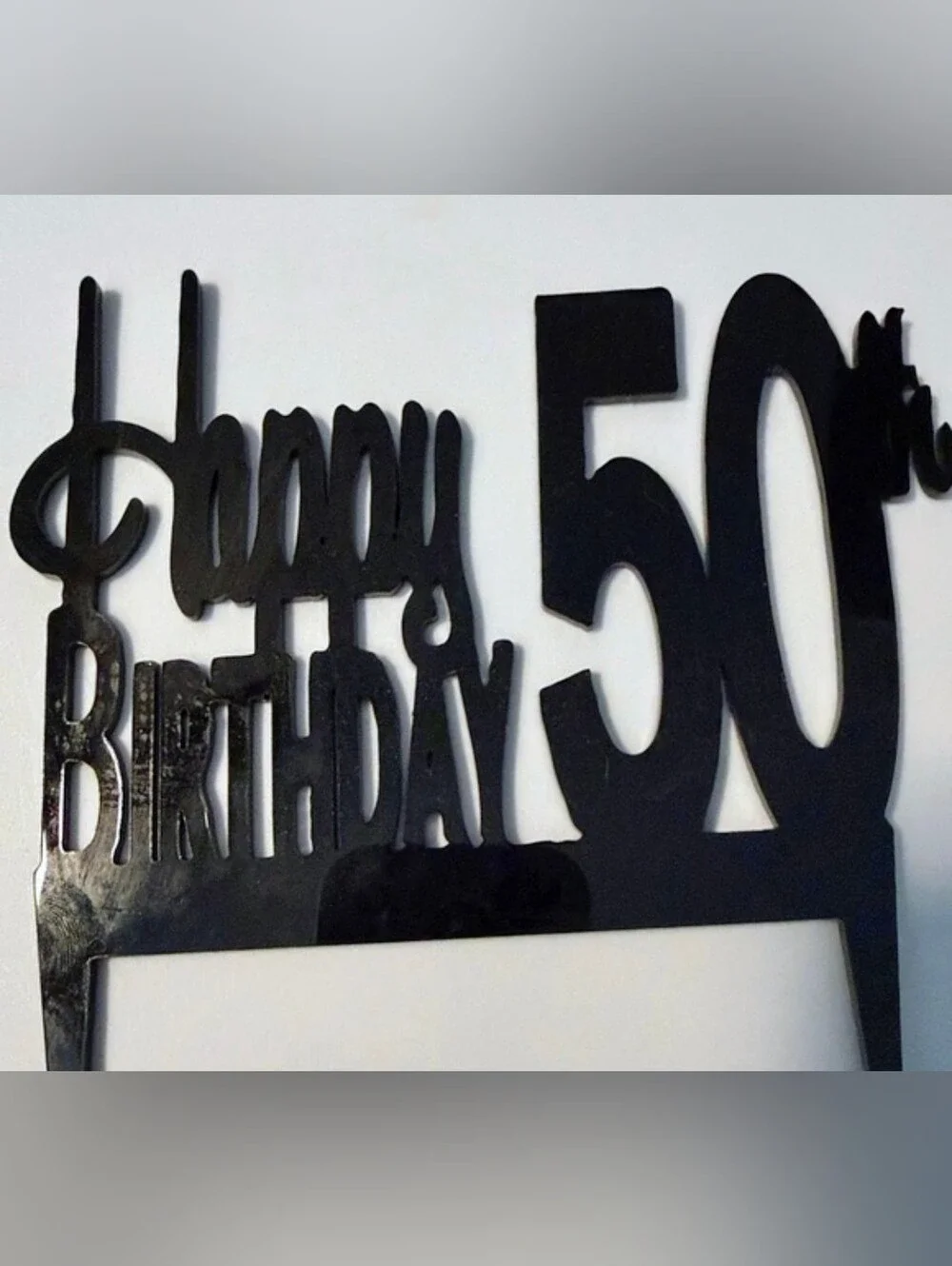 Acrylic Cake Topper 🎂🖤 50th Birthday 🖤🎂 5